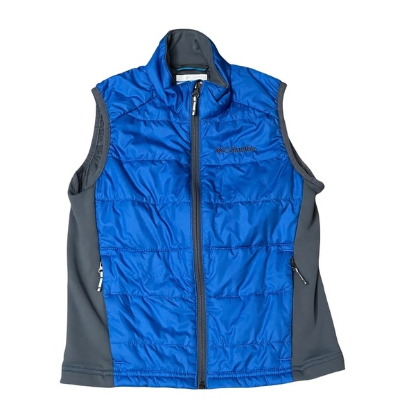 Columbia Blue & Gray Insulated Winter Vest Youth Size S - Picture 1 of 13